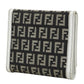 Fendi Zucchino Canvas Leather Trifold Wallet