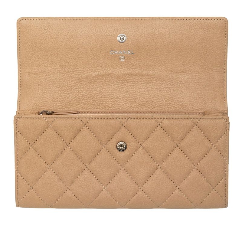 CHANEL Caviar Leather Long Wallet