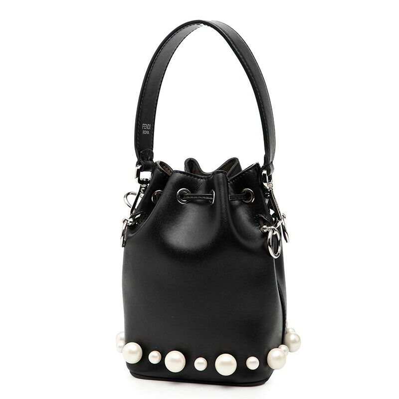 FENDI Mini Mon Tresor Leather Bucket Bag