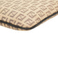 FENDI Zucchino Canvas Leather Shoulder Bag