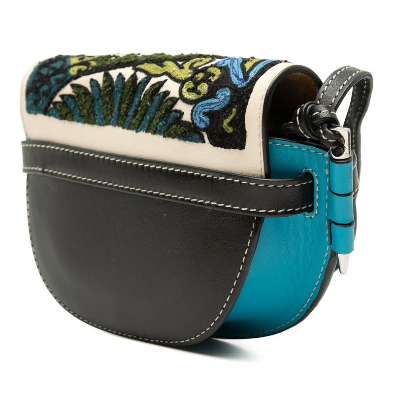 Loewe Gate Mini Floral Leather Shoulder Bag