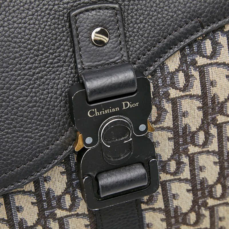 Dior Oblique Saddle Canvas Leather Shoulder Bag