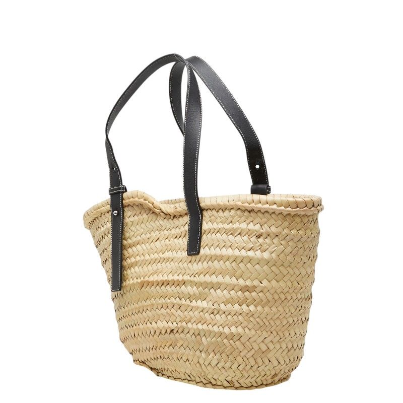 Loewe Basket Bag Leather Palm Leaf Handbag