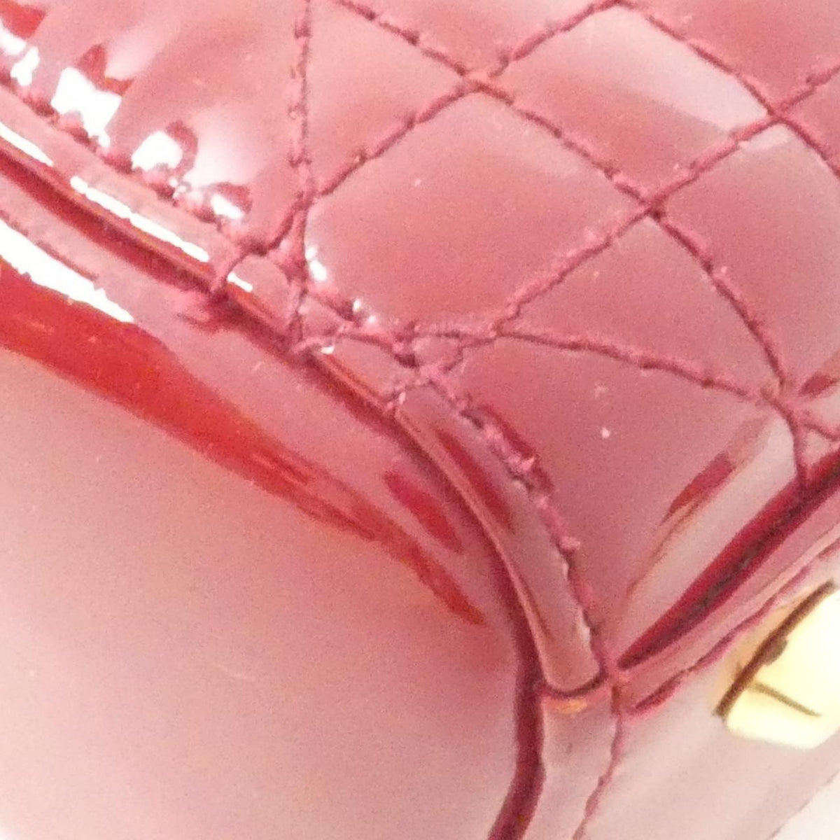Christian Dior Lady Dior Patent Leather Handbag
