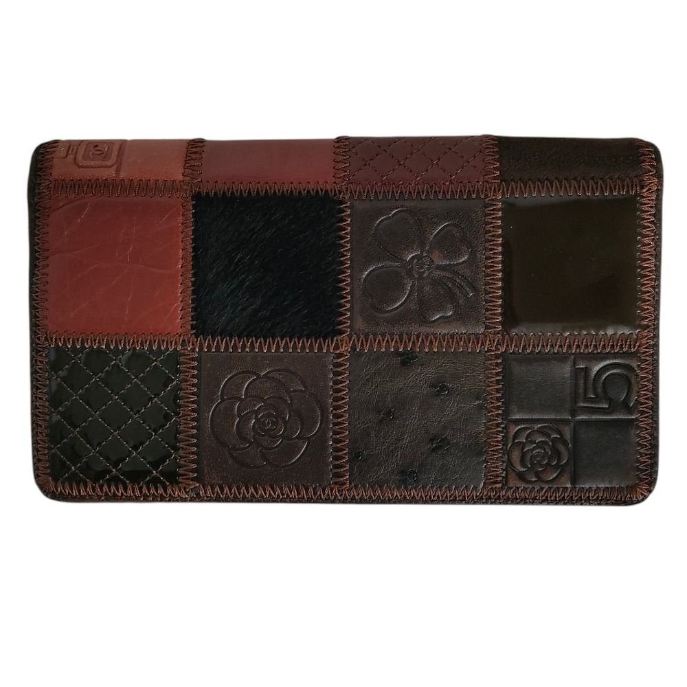 Chanel Icon Line Patchwork Long Wallet