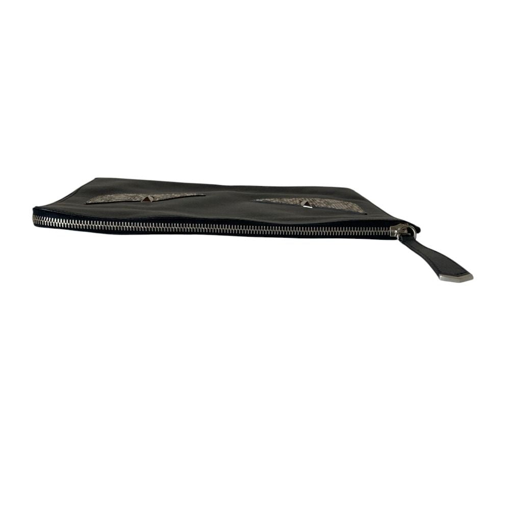 Fendi python leather clutch bag