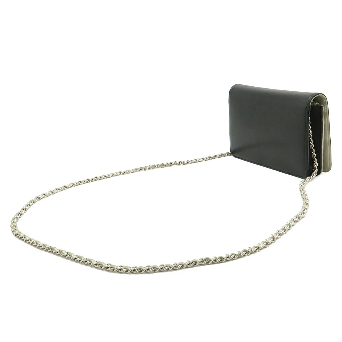 Chanel Coco Mark Leather Chain Wallet