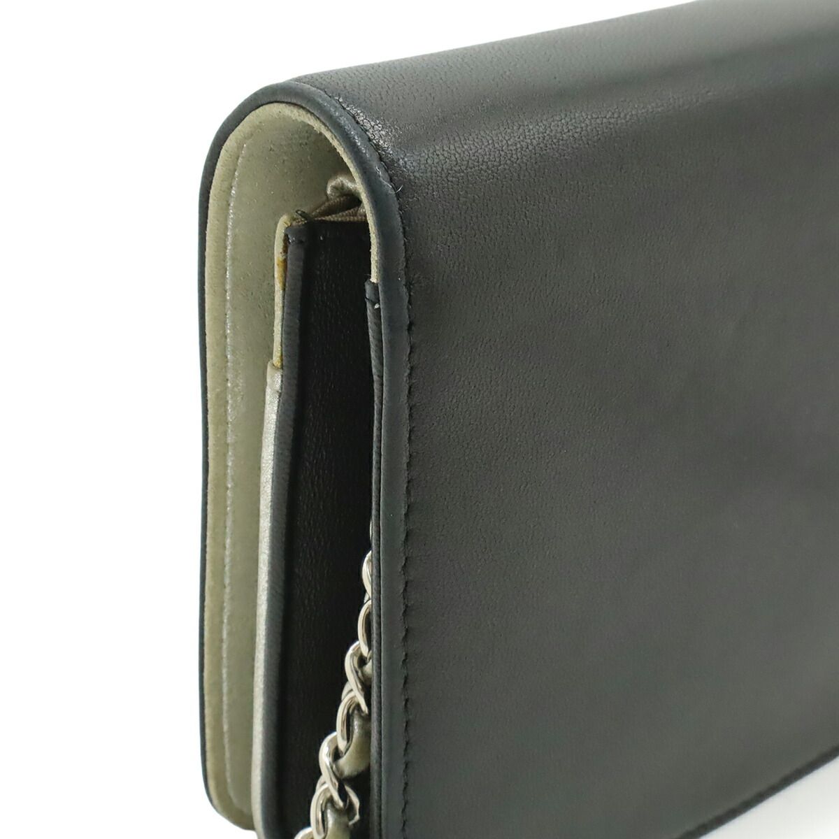 Chanel Coco Mark Leather Chain Wallet