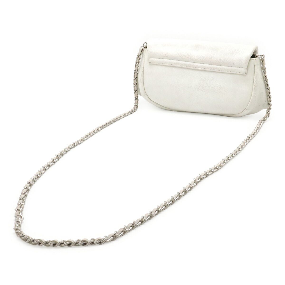 Chanel Half Moon Caviar Chain Wallet