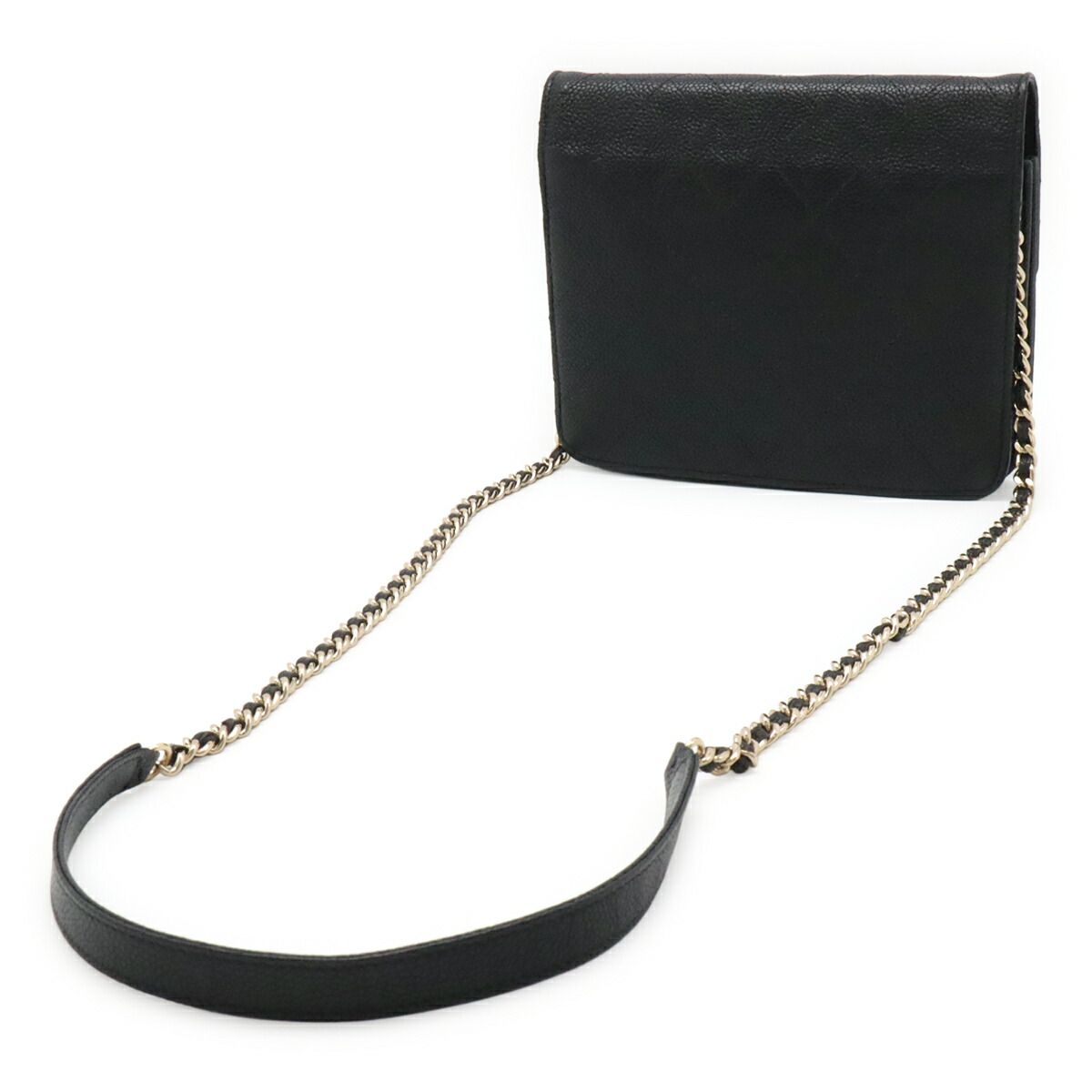 Chanel Matelasse Caviar Leather Chain Wallet