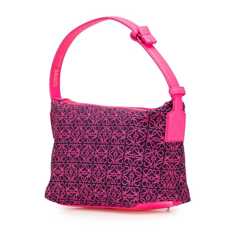 Loewe Cubi Bag Anagram Leather Jacquard Handbag