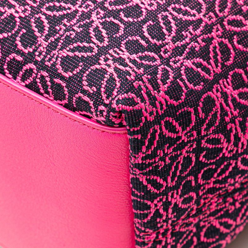 Loewe Cubi Bag Anagram Leather Jacquard Handbag