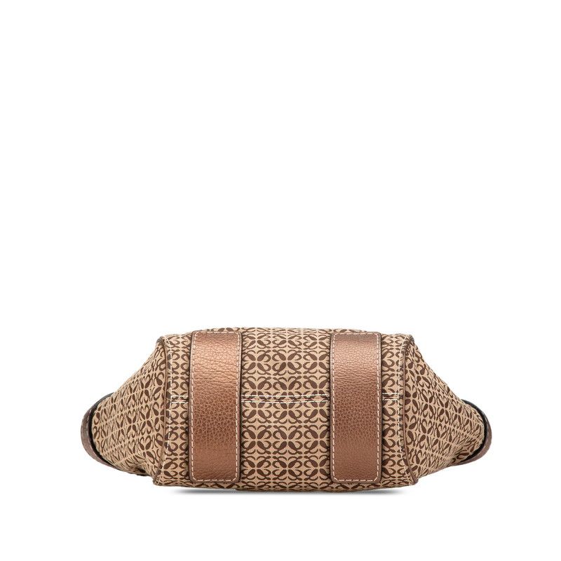 Loewe New Road Line Canvas Leather Handbag