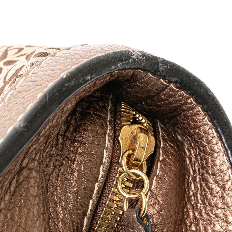 Loewe New Road Line Canvas Leather Handbag