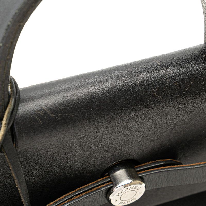 Hermes Herbag Ad PM Toile Officier Leather 2way bag