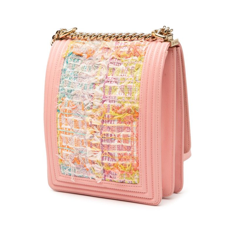 Chanel Boy Chanel Tweed Lambskin Shoulder Bag