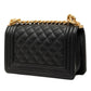 Chanel Boy Chanel Quilted Caviar Leather Shoulder Bag