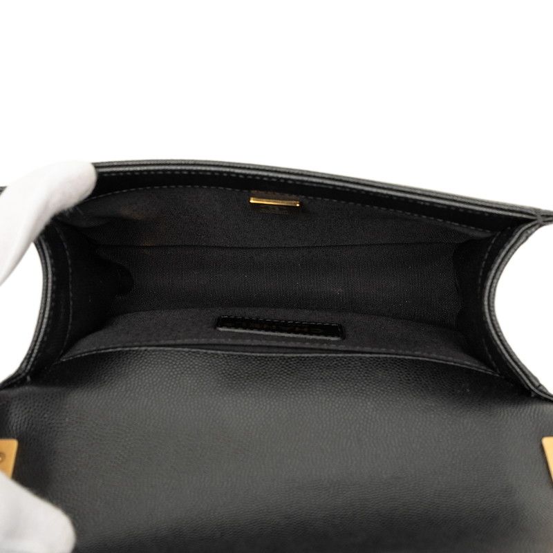 Chanel Boy Chanel Quilted Caviar Leather Shoulder Bag