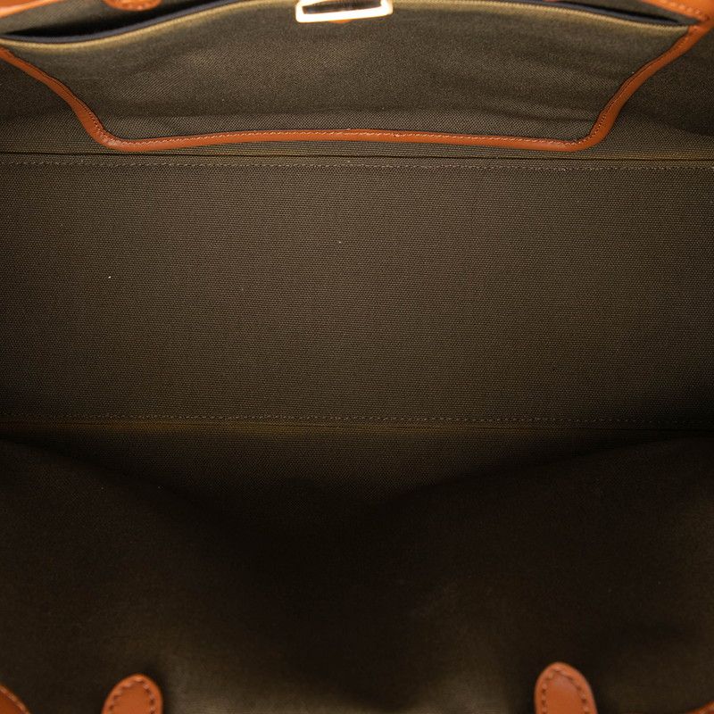 Fendi Zucca Canvas Leather Tote Bag