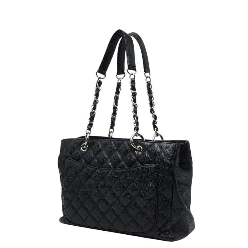 CHANEL Coco Mark Caviar Skin Tote Bag