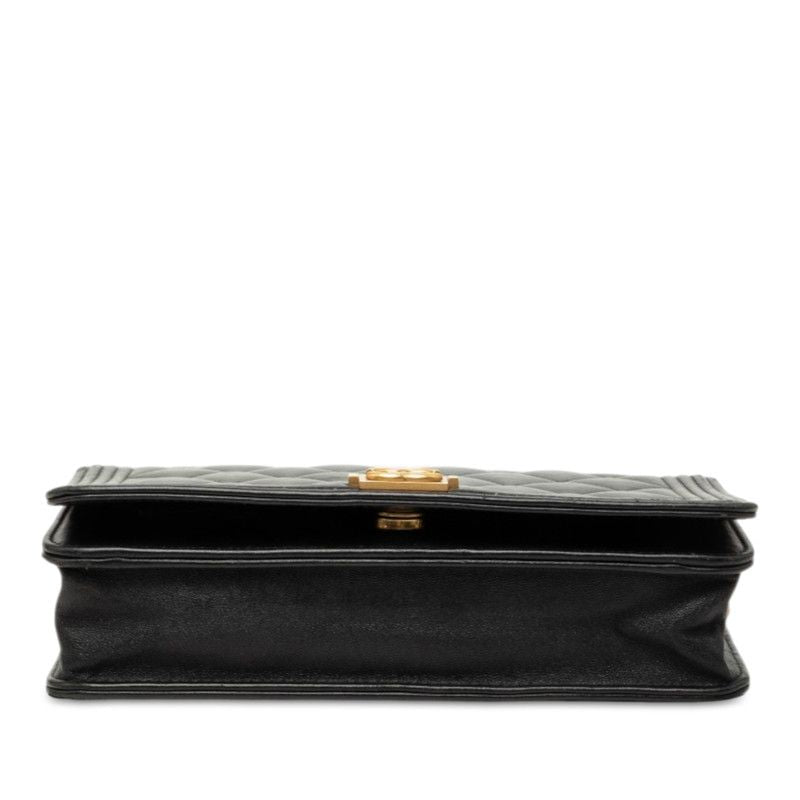 CHANEL Boy Chanel Lambskin Chain Wallet
