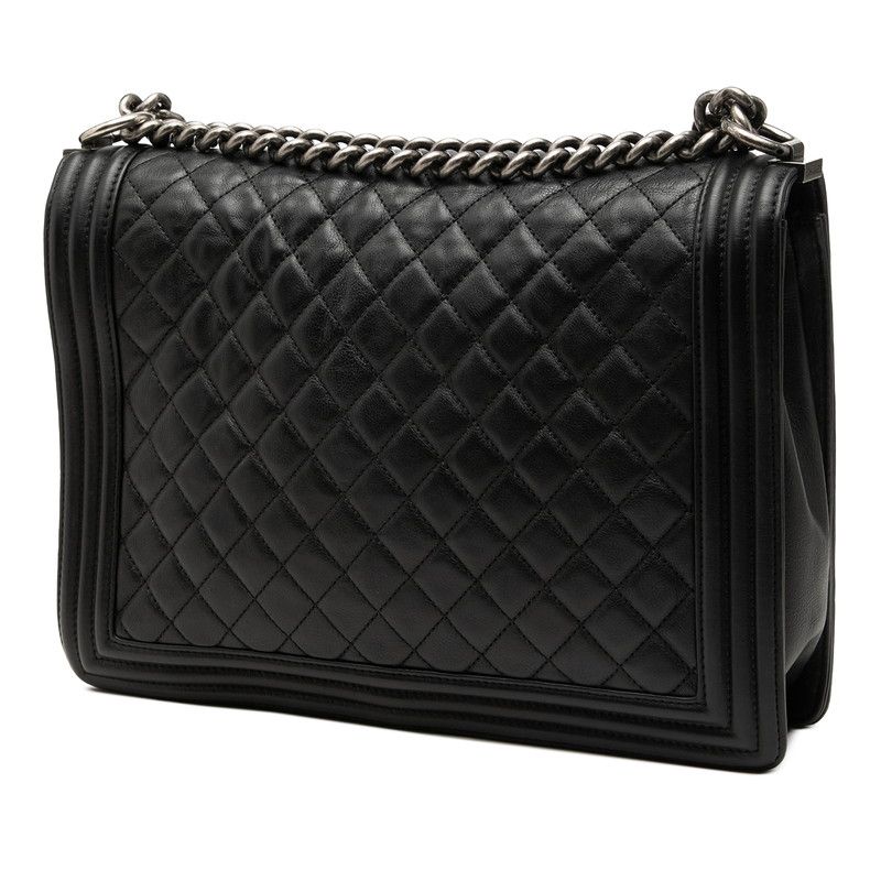 CHANEL Boy Chanel Matelasse Lambskin Shoulder Bag