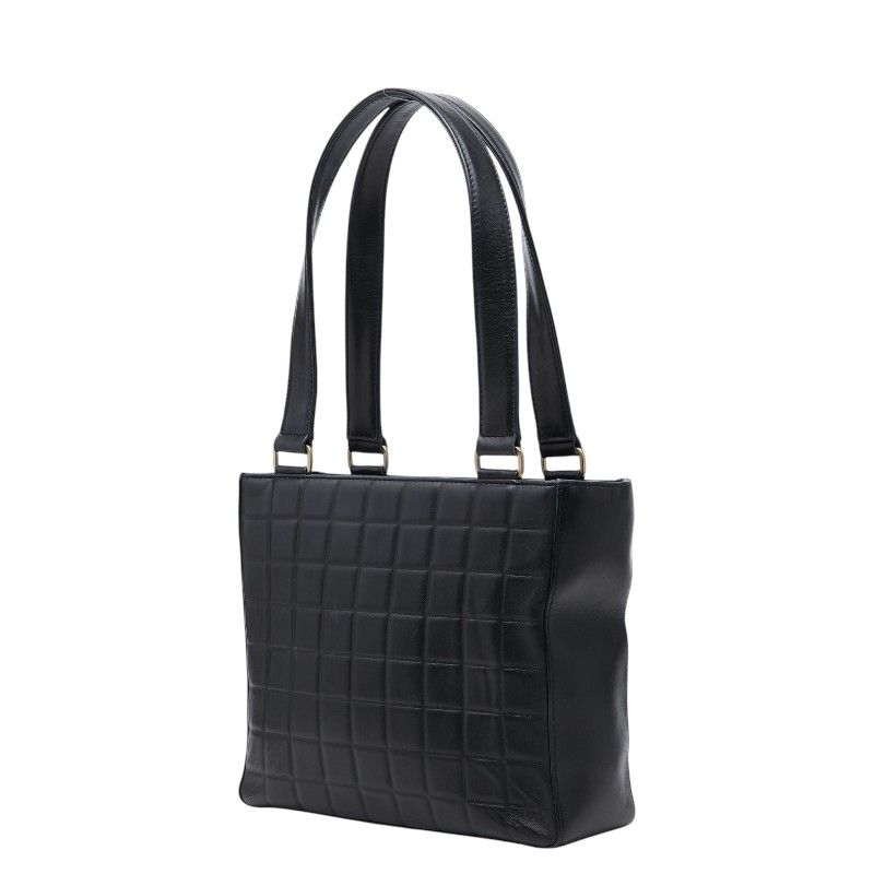 Chanel Coco Mark Choco Bar Lambskin Shoulder Bag