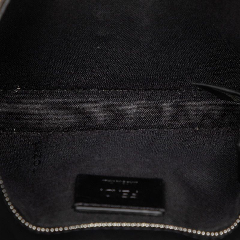 FENDI Zucca Marsupio Baguette Canvas Shoulder Bag