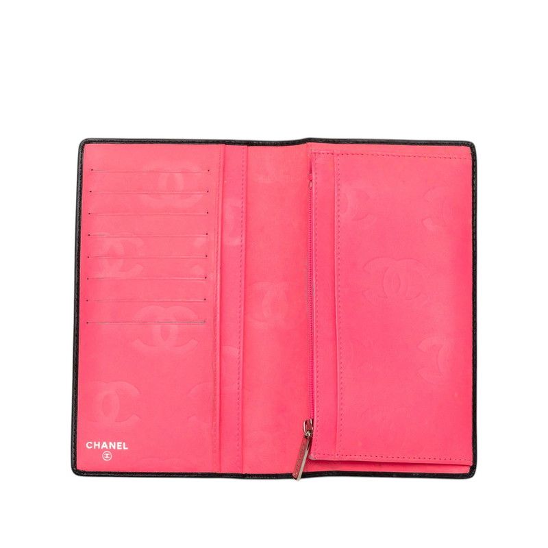 Chanel Cambon Line Leather Long Wallet