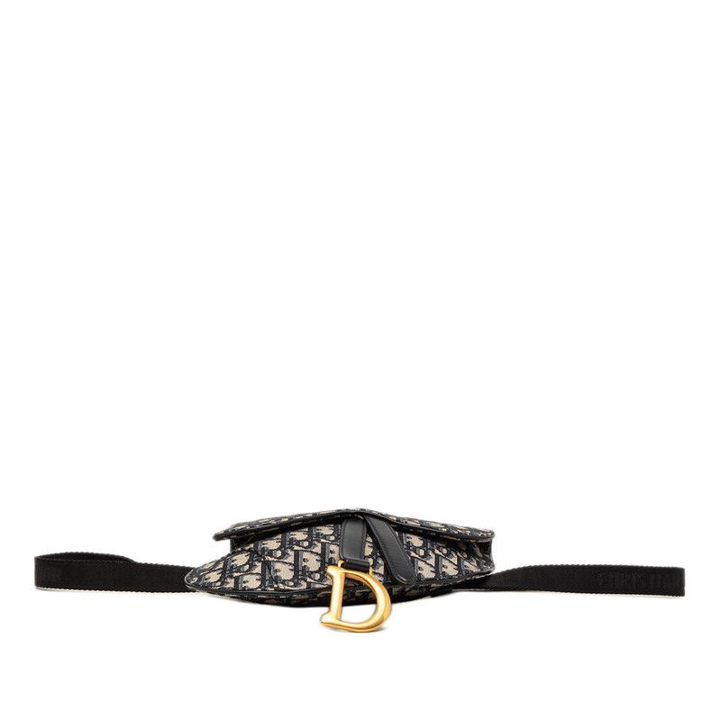 Dior Oblique Saddle canvas leather shoulder bag