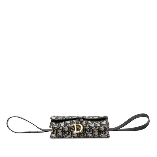 Dior Saddle Oblique Trotter Canvas Leather Waist Bag