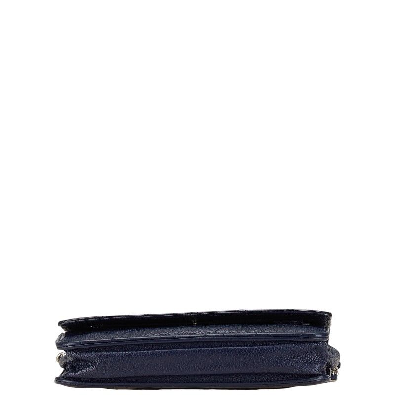Chanel Coco Mark Matelasse Caviar Skin Chain Wallet