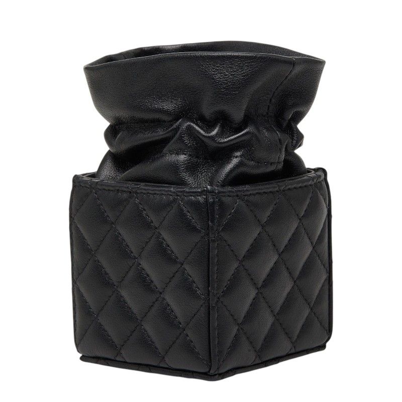 Chanel Matelasse Coco Mark Lambskin Drawstring Shoulder Bag
