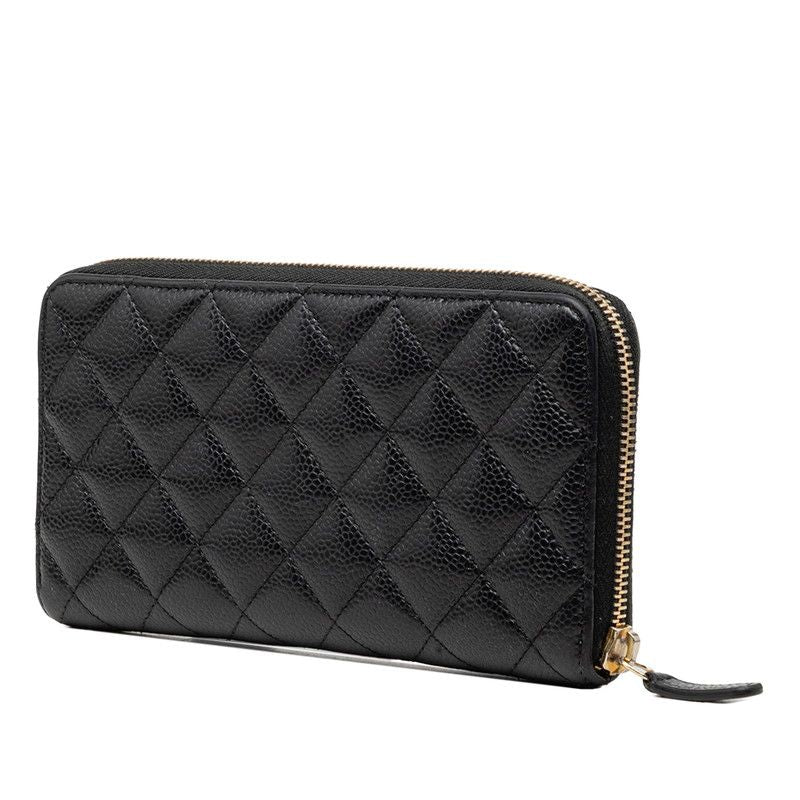 Chanel Matelasse Caviar Long Zipped Wallet