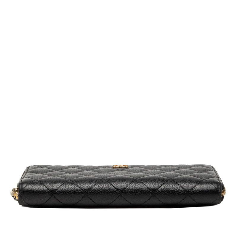 Chanel Matelasse Caviar Long Zipped Wallet