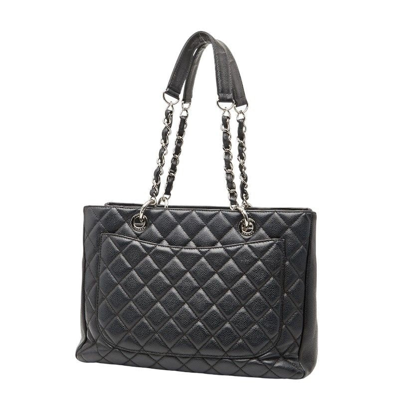 CHANEL Coco Mark Caviar Skin Tote Bag