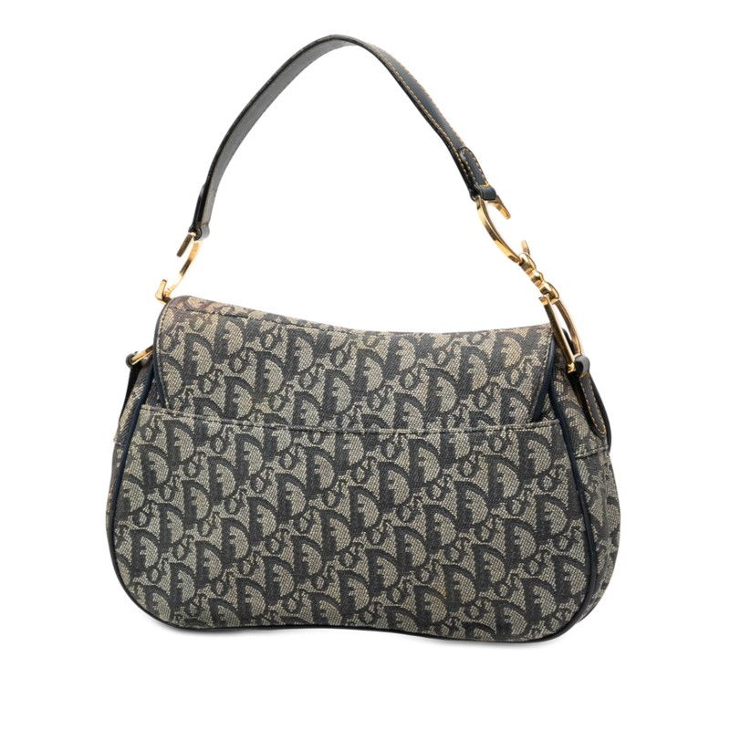 Dior Oblique Canvas Leather Shoulder Bag