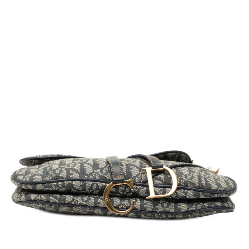 Dior Oblique Canvas Leather Shoulder Bag