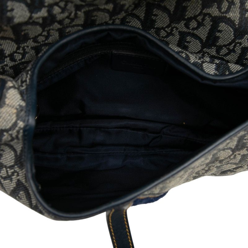 Dior Oblique Canvas Leather Shoulder Bag