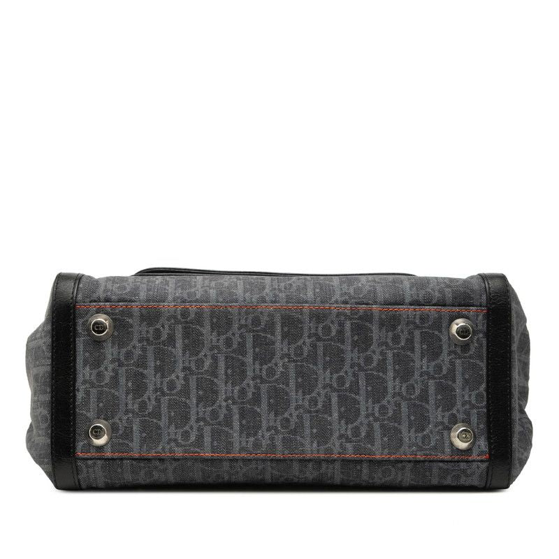 Dior Flight Line Trotter Denim Leather Handbag