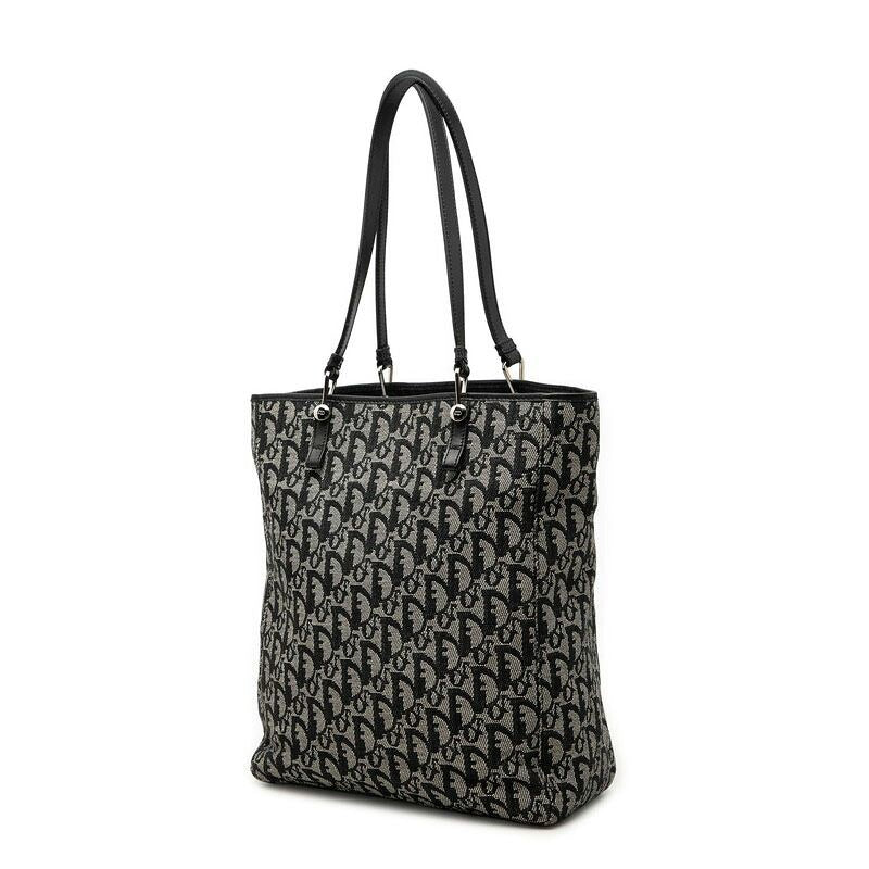 Dior Trotter Canvas Leather Tote Bag