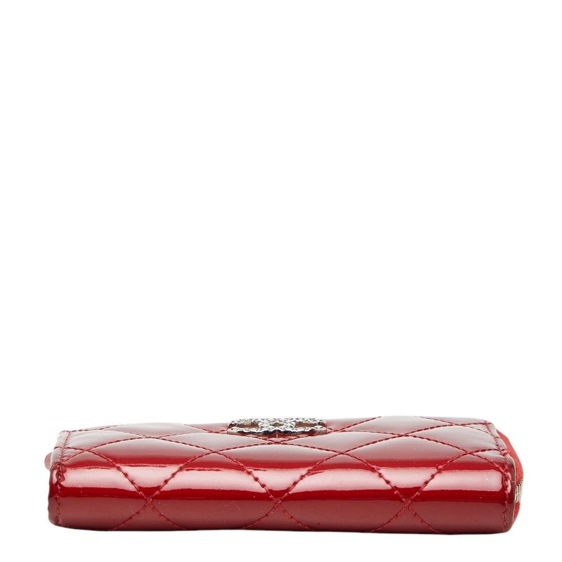 CHANEL Matelasse Patent Leather Coin Case