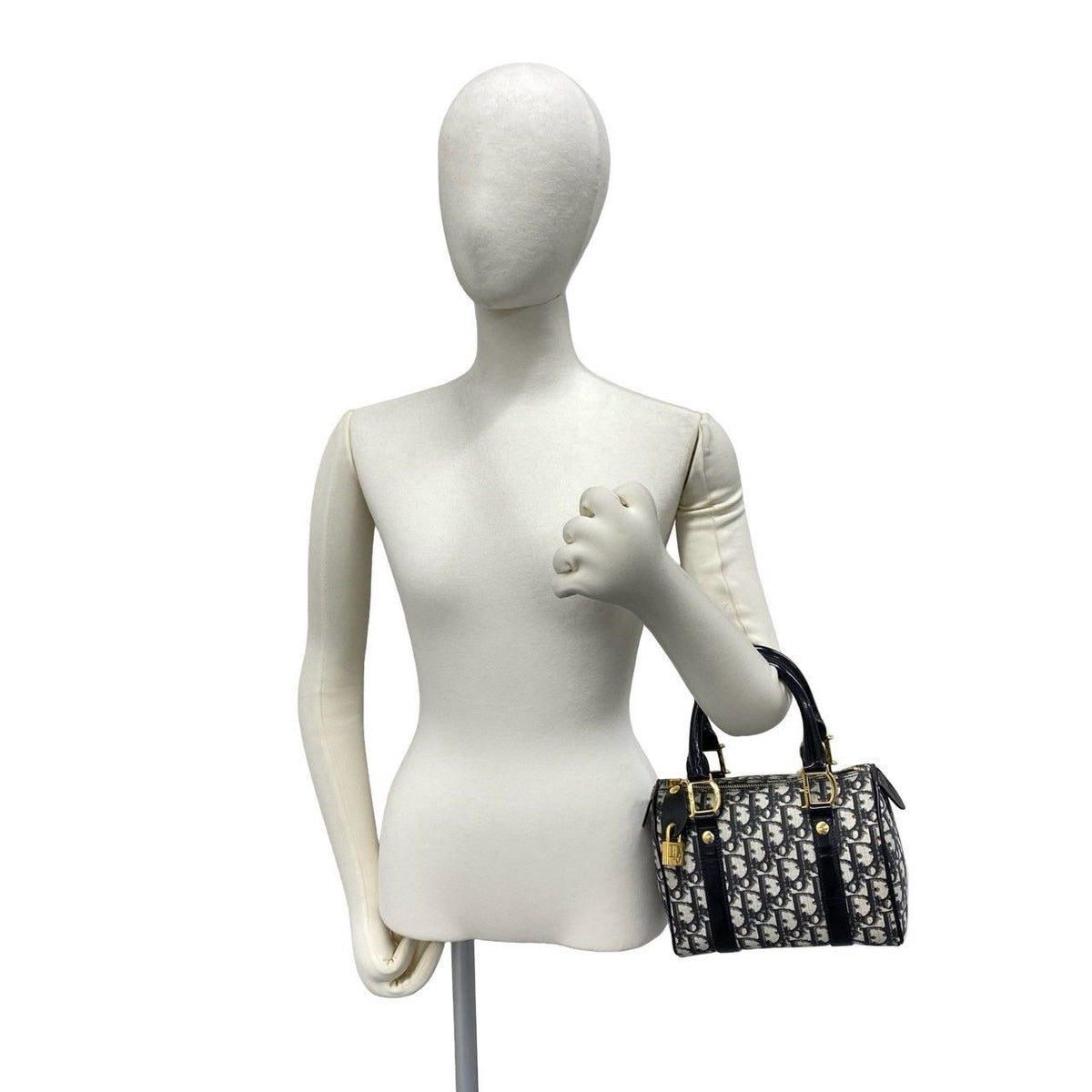 Christian Dior Trotter Canvas Leather Handbag