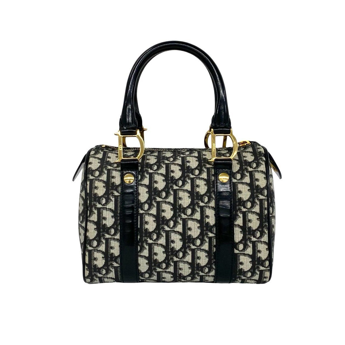 Christian Dior Trotter Canvas Leather Handbag