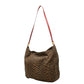 Fendi Leopard Canvas Leather Tote Bag