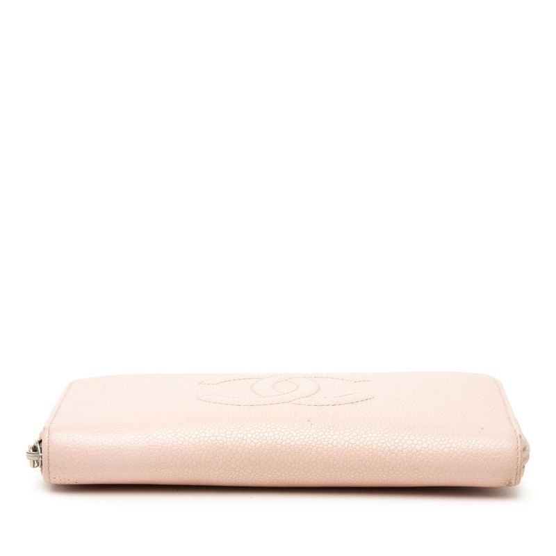 Chanel Caviar Leather Long Zip Wallet