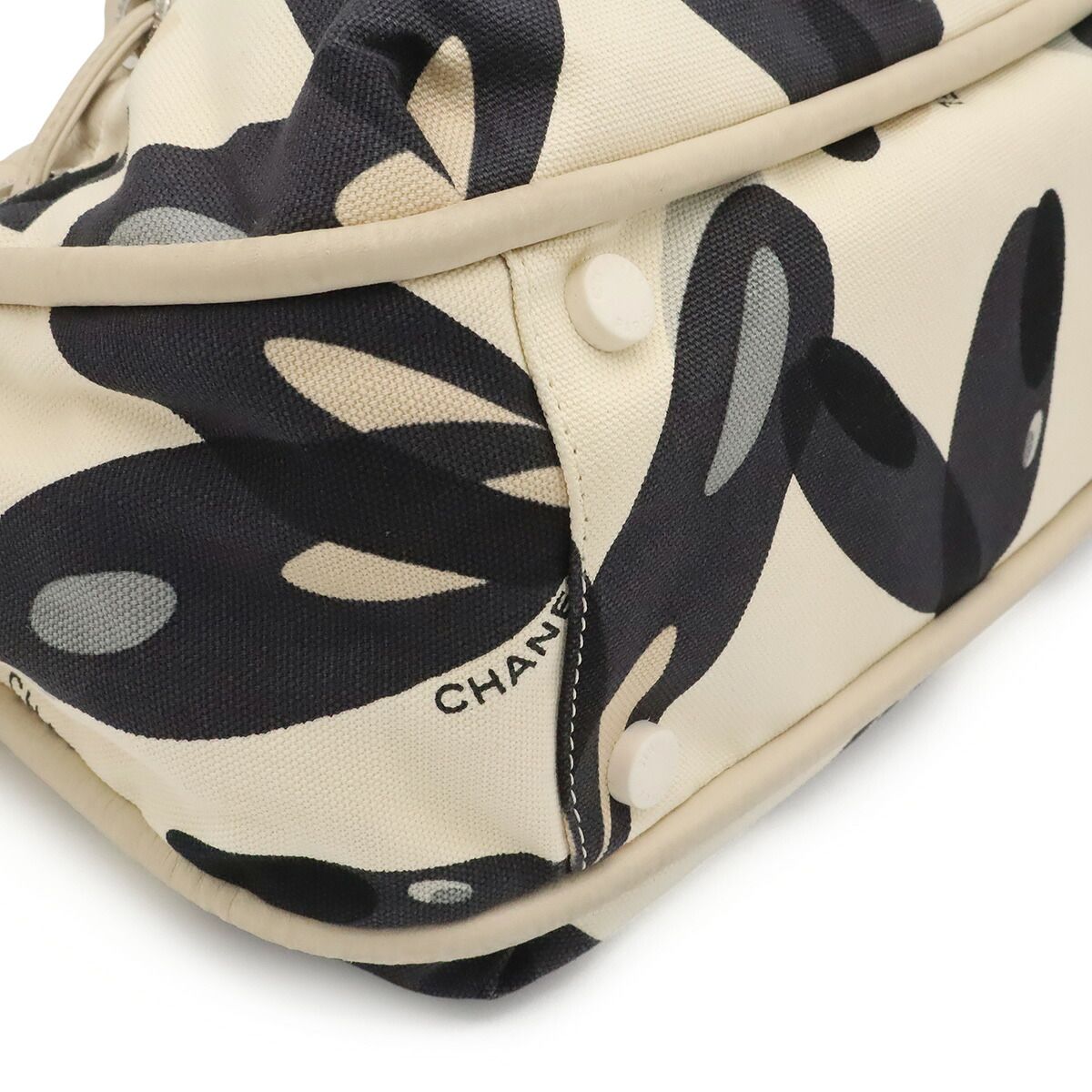 Chanel Canvas Leather Tote Bag