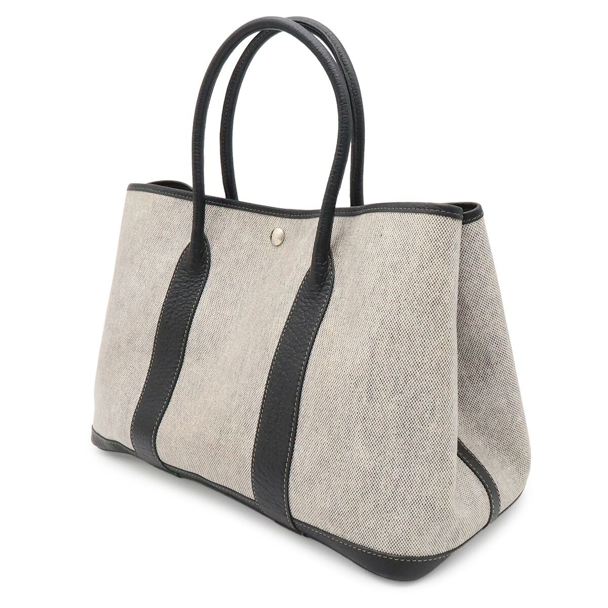 Hermes Garden Party PM Canvas Leather 2way Bag