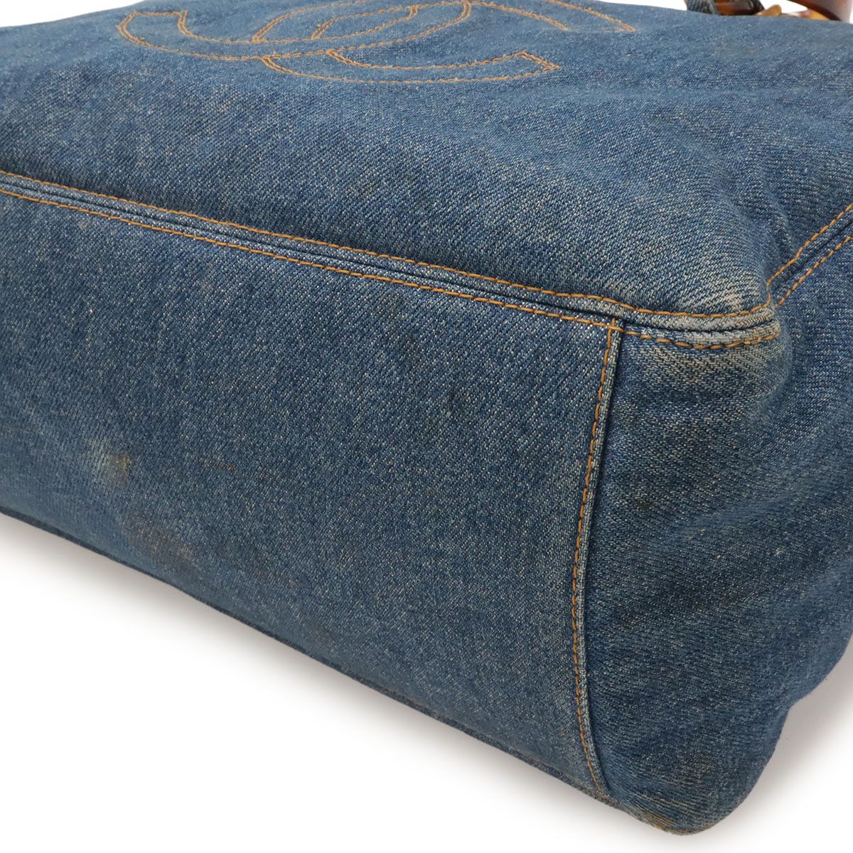 Chanel Coco Mark Denim Shoulder Tote Bag