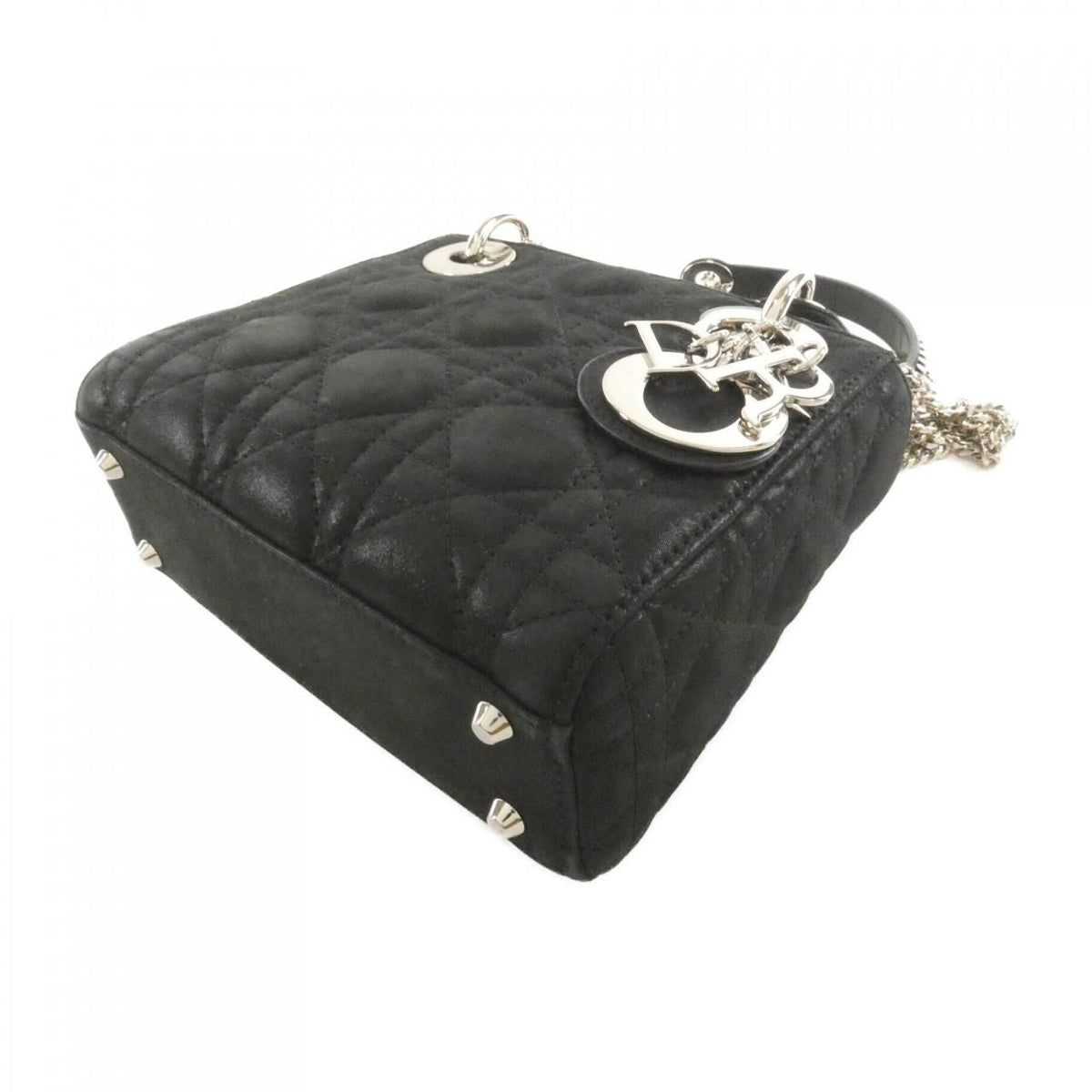 Christian Dior Lady Dior Metallic Leather Bag